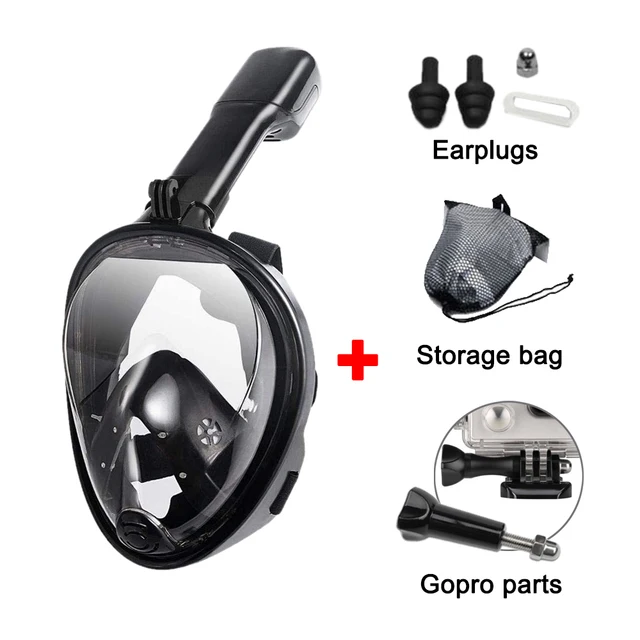  Underwater Scuba Snorkeling Anti Fog Mask Set Diving Full Face Respiratory Masks Safe and Waterproof Swimming