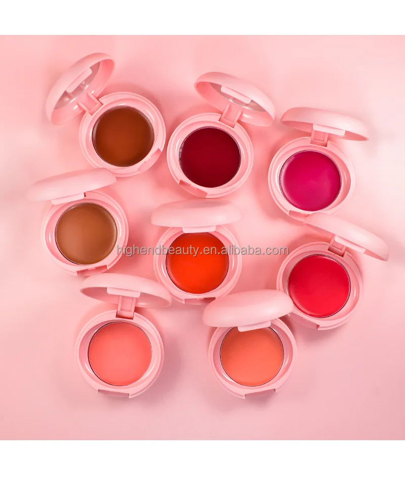 Wholesale 6 Colors Blusher Palette Cream or Powder Single blusher private label cream blush