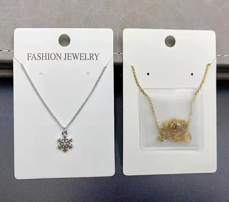 FREE SHIPPING Spot tail chain pouch necklace paper card packaging soft pvc bag card back plastic jewelry storage bags