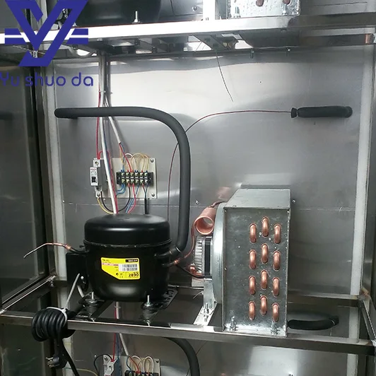 Customizable hospital refrigeration equipment 3 bodies morgue freezer with moving trays