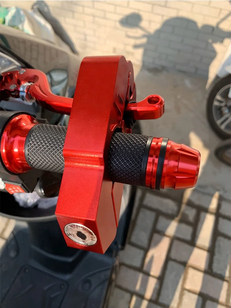 Motorcycle Handle Grip Lock Brake Lever Theft Protection Locks Red Accessories for Vespa GTS 250 300 Sprint Primavera 150 LX150