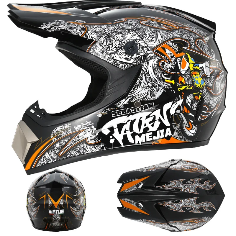 Racing Accessories ABS Electric Motorcycle Helmets Full Face Flip Up Mountain Downhill Competition Helmet for Men