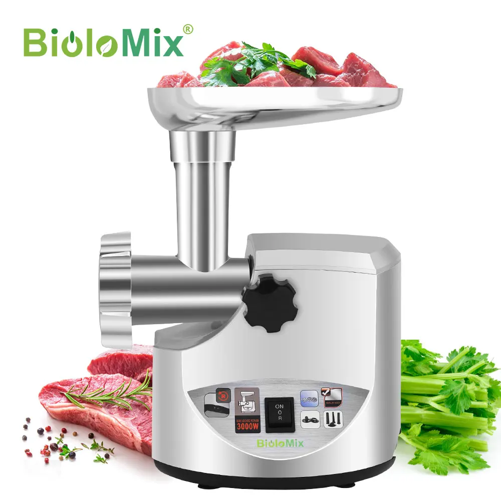 BioloMix Heavy Duty 3000 Вт макс мощная электрическая мясорубка Домашняя колбаса машина кухонный