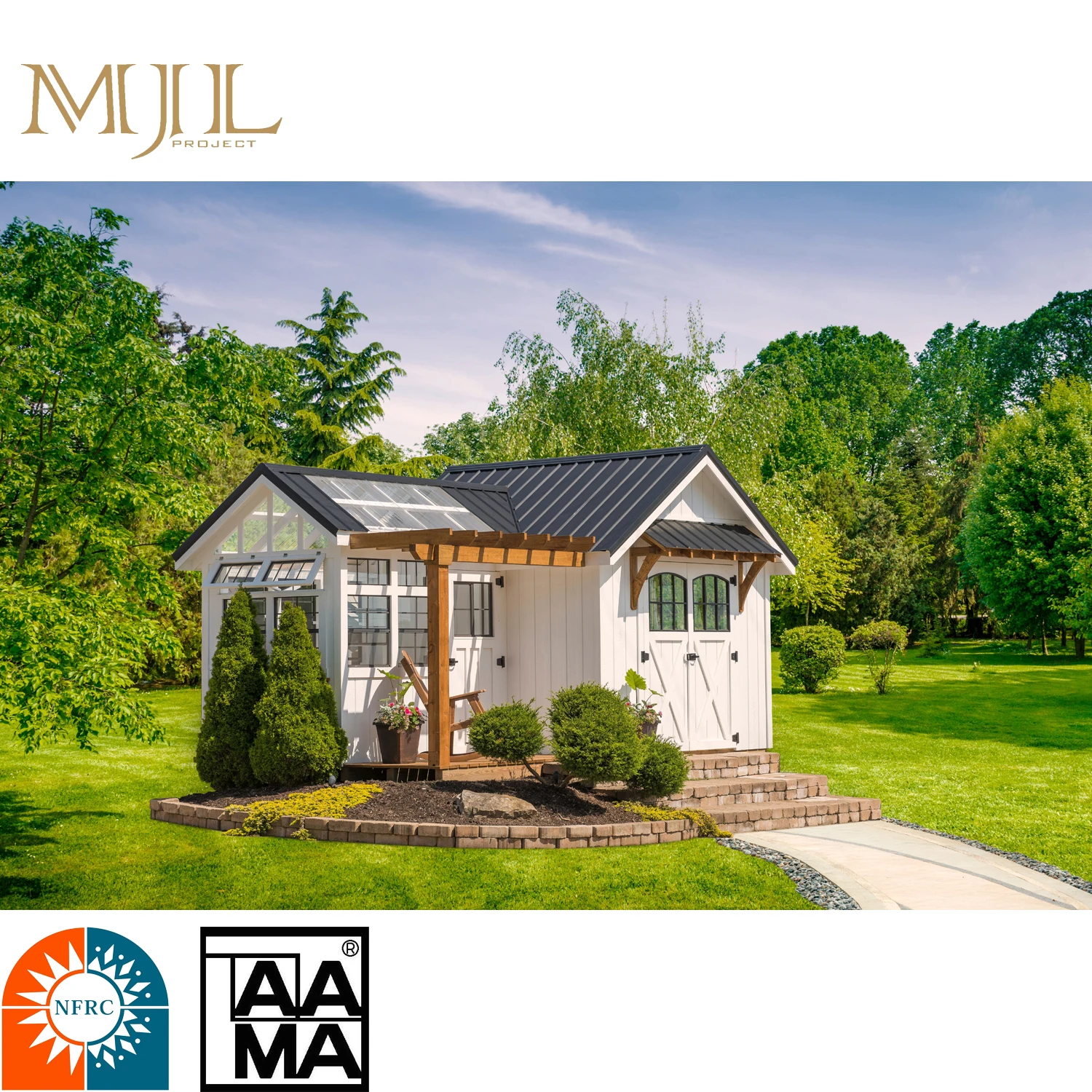 Latest Design Prefab Glass Garden House Sunroom With Aluminum Extrusion Profile Prefab Sunroom