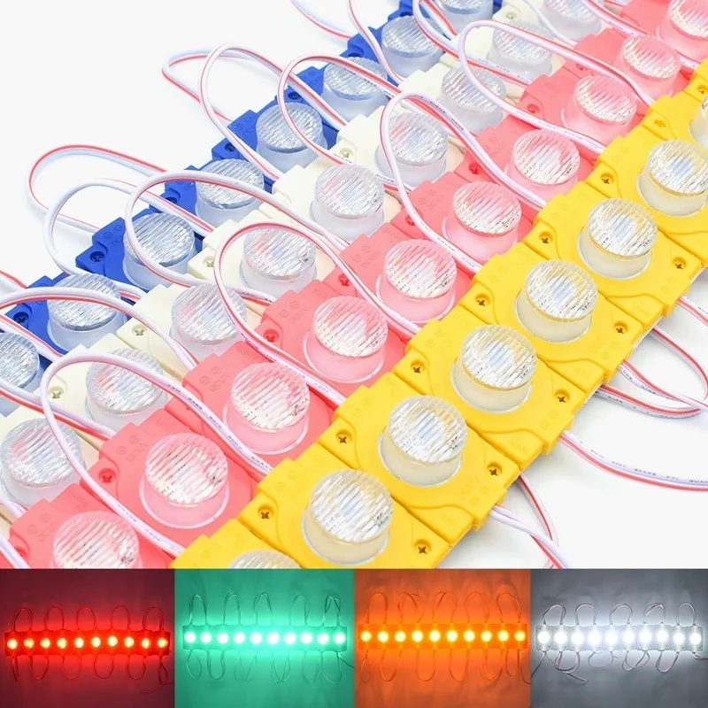 110V 220V 12v Side light modules for  advertising box 2W 3 led injection module smd ABS Edge led point light