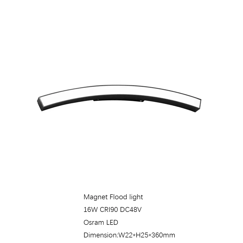 Aluminum Slim Track Surface mounted Recessed 48V Magnet 7w 10w 18w 20w Bent Rail Light Track Light