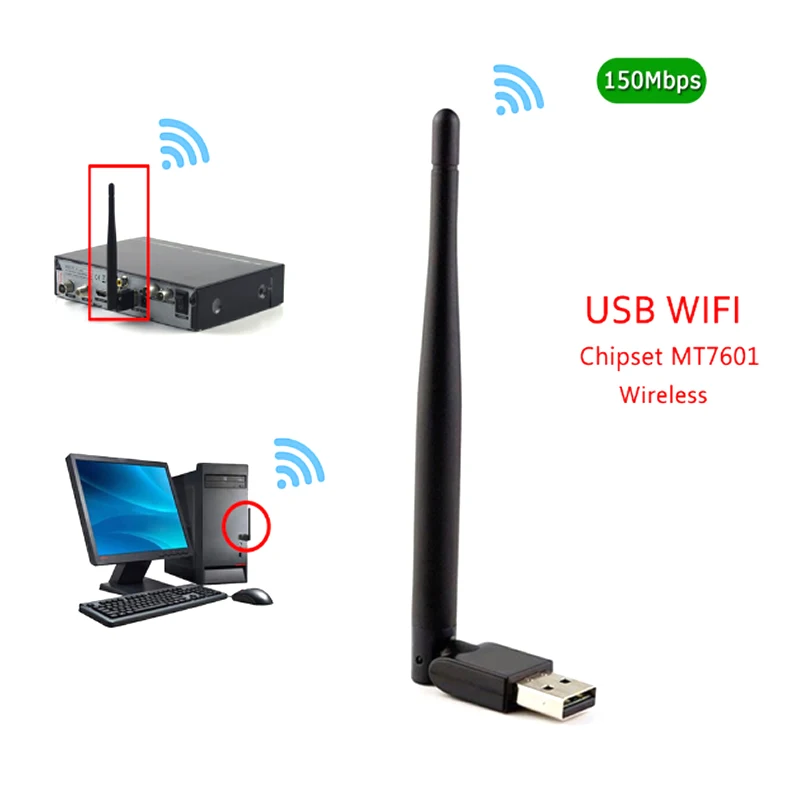 OEM freesat v7 v8 wifi dongle mt7601 беспроводной n linux usb адаптер Бесплатный wifi драйвер