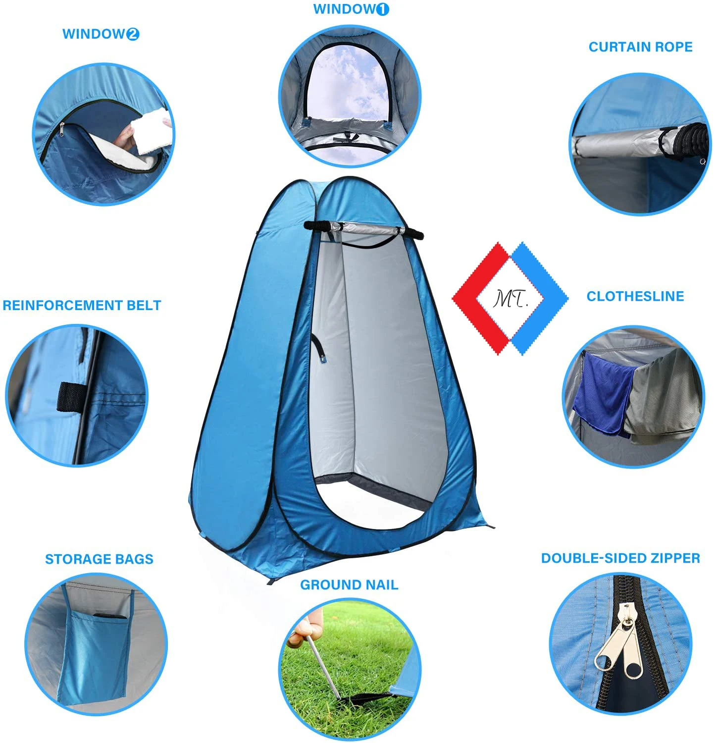 OEM Easy to setup one person sunscreen pop up privacy protection shower tent clothes changing tent outdoor camping tents