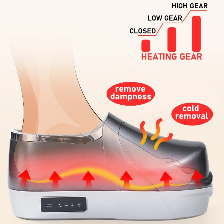 New Electronic Massage Shoes Comfortable Shiatsu Foot Auto Work Machine improve Blood Circulation Multifunctional Heat Shoes