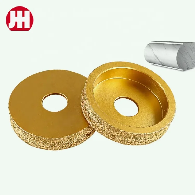 Wholesale 75mm Vacuum Brazed Marble Granite Stone rounded edge angle grinder Diamond Grinding Wheel