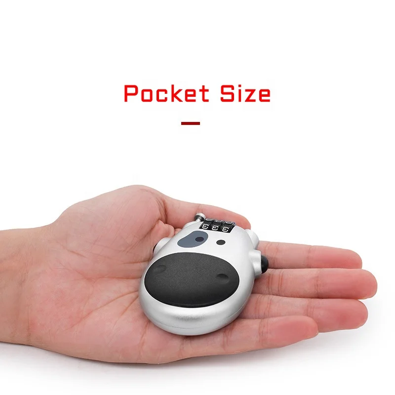 Universal Motorcycle Bike 3 Digit Password Lock Steel Rope Lock Mini Portable Telescopic Wire Code Suitcase Bicycle Helmet Locks