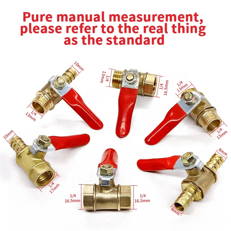 Шаровой клапан, материалы-ХПВХ PE-RT HDPE 8 мм push-to-подключение шаровой клапан, медь, запорный клапан для воды