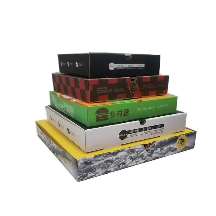 OEM Factory custom logo Corrugated Carton Paper Box New design paper pizza box