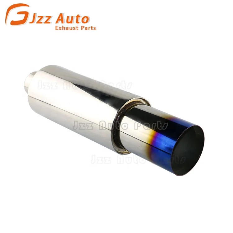 JZZ universal spare parts single stainless steel exhaust pipe muffler car