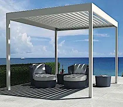 ALUFRONT high quality Opening Roof Panel Aluminum Profile Louver Pergola