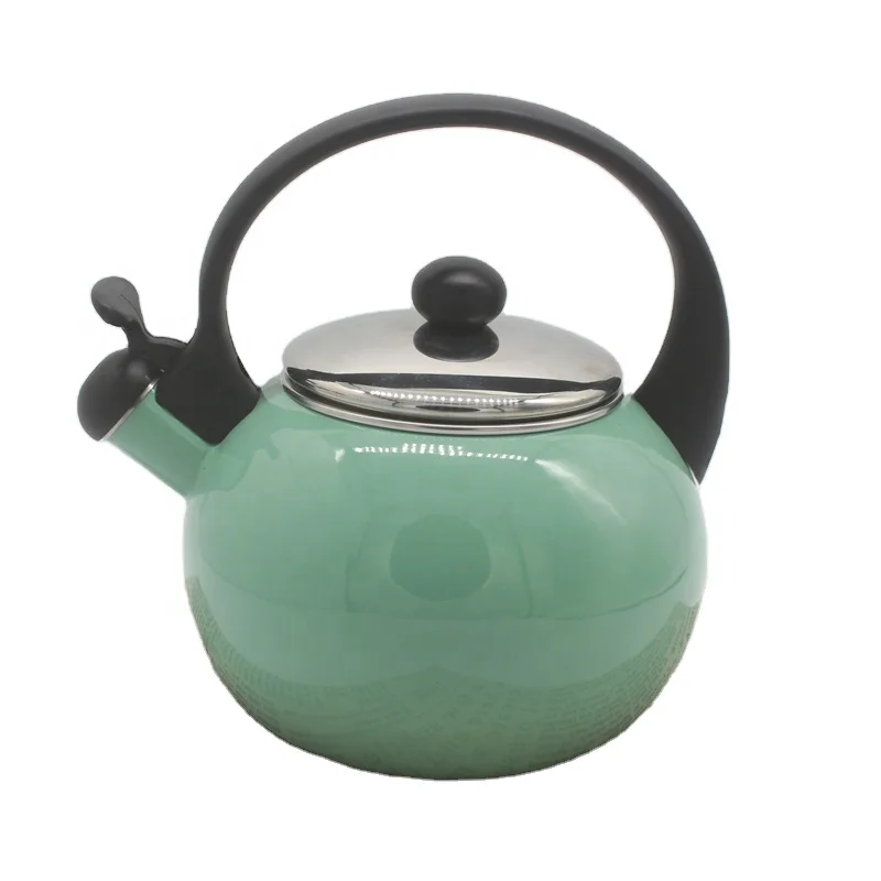 2.2L Whistling Enamel Teapot Kettle Home and Camping Whistle Emaye Emaille Vintage Enamel Pot Red Blue Ollas de Peltre AVON
