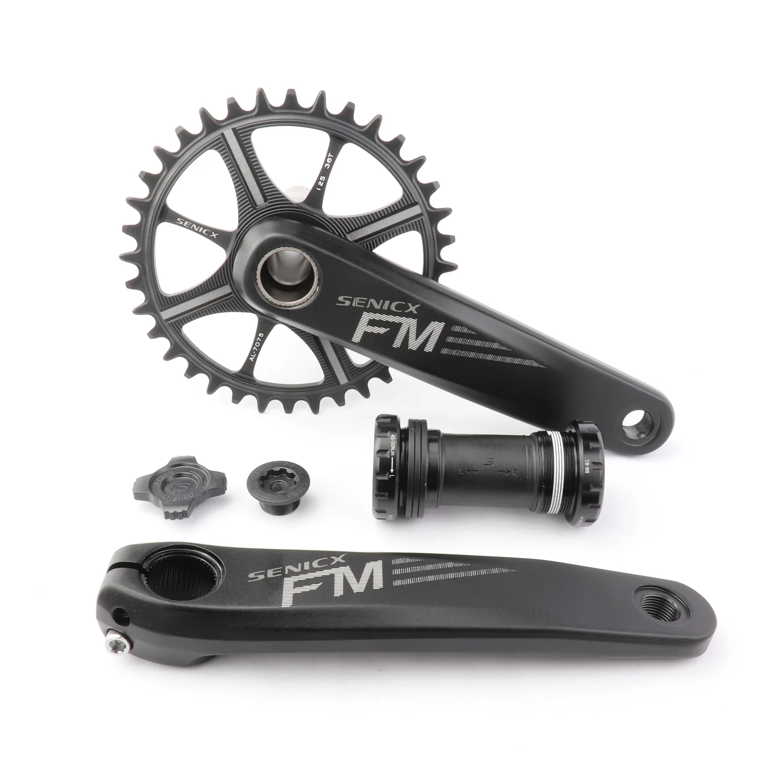 SENICX MTB Crankset FC-FM3-A1 165/170/175mm 30T/32T/34T/36T/38T Sprockets 11S/12S Mountain Bike Boost with Bottom Bracket