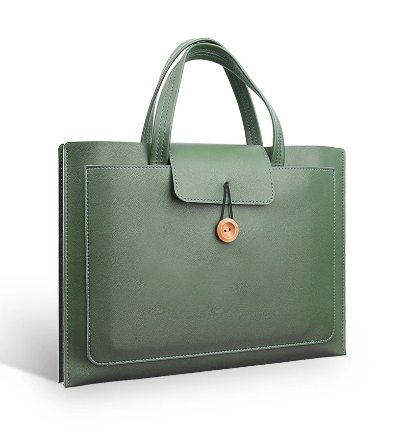 4 Pockets Soft PU Leather Laptop Bag with Custom Logo Waterproof Protector Cover Notebook Case Sleeve Protective Feature