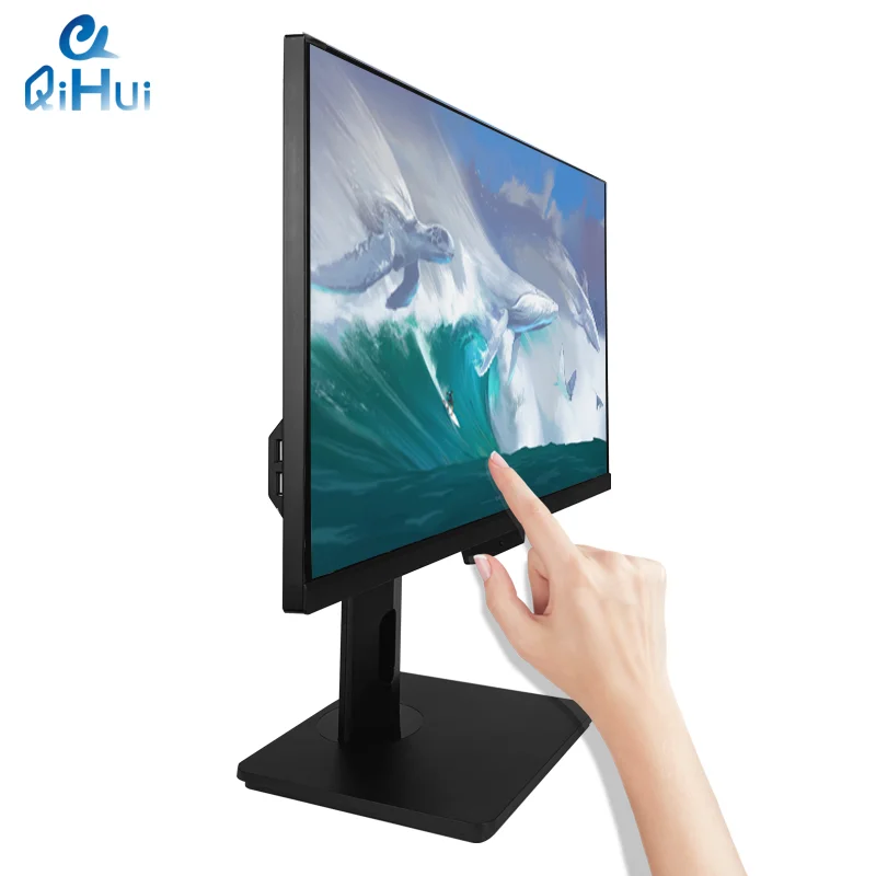 Qihui oem aio Touch All-in-One 27inch  Desktop computer pc  case  Black Android/Linux/win7/win8/win10  Webcam, USB Type-C  Home