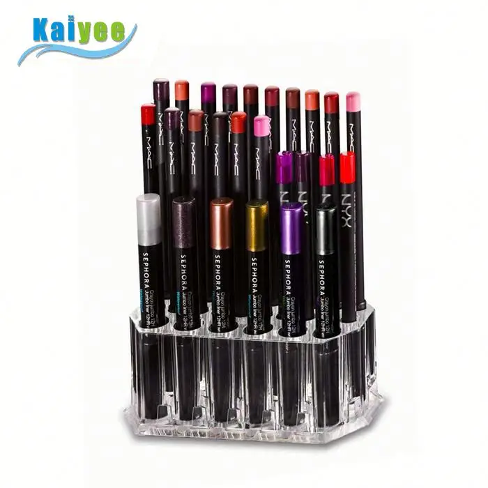 Display Racks Acrylic Makeup Organizer Eyeliner Pencil Lip Liner Eyeshadow Stick Holder
