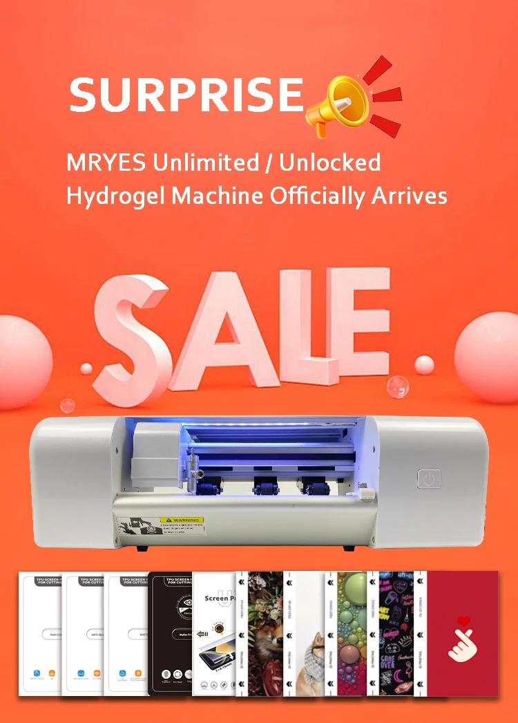 MRYES Wholesale Manufacturing Mobile Phone TPU Hydrogel Film Cut Machine Screen Protector Make Cutter Machine