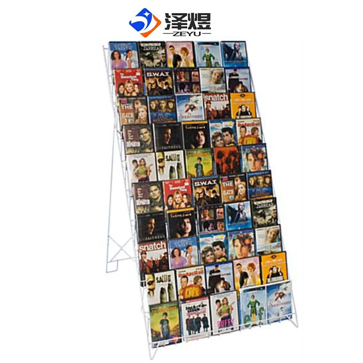 Wholesale Portable Floor Powder Coating Metal Magazine Display Rack Used In Stores/Shop /Library