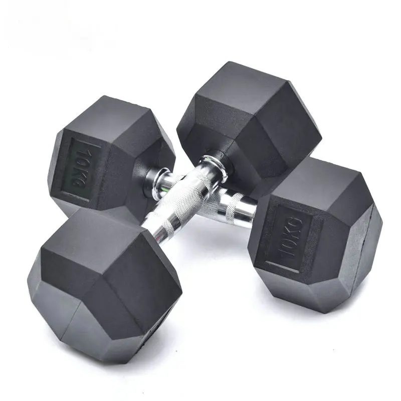 Reapbarbell Black Rubber Hex Dumbbell wholesale dumbbell