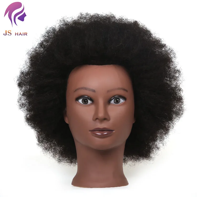 Africa Afro Hairdresser Manequine 100%human Hair Training Head Mannequine Guangzhou Training Head Hair For Sale
