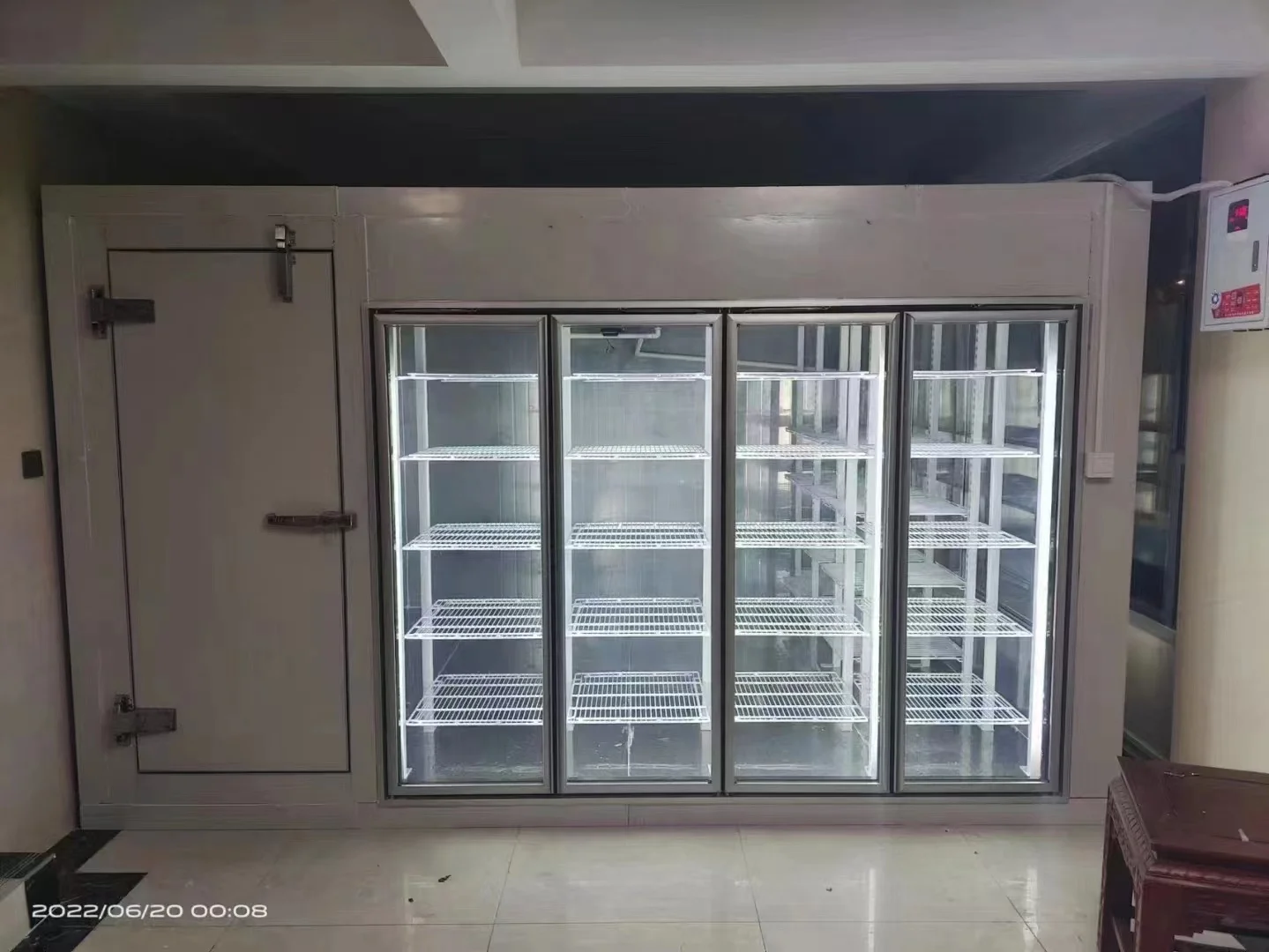 Hot Sale Display Cold Room Commercial Walk In Cooler With Glass Door