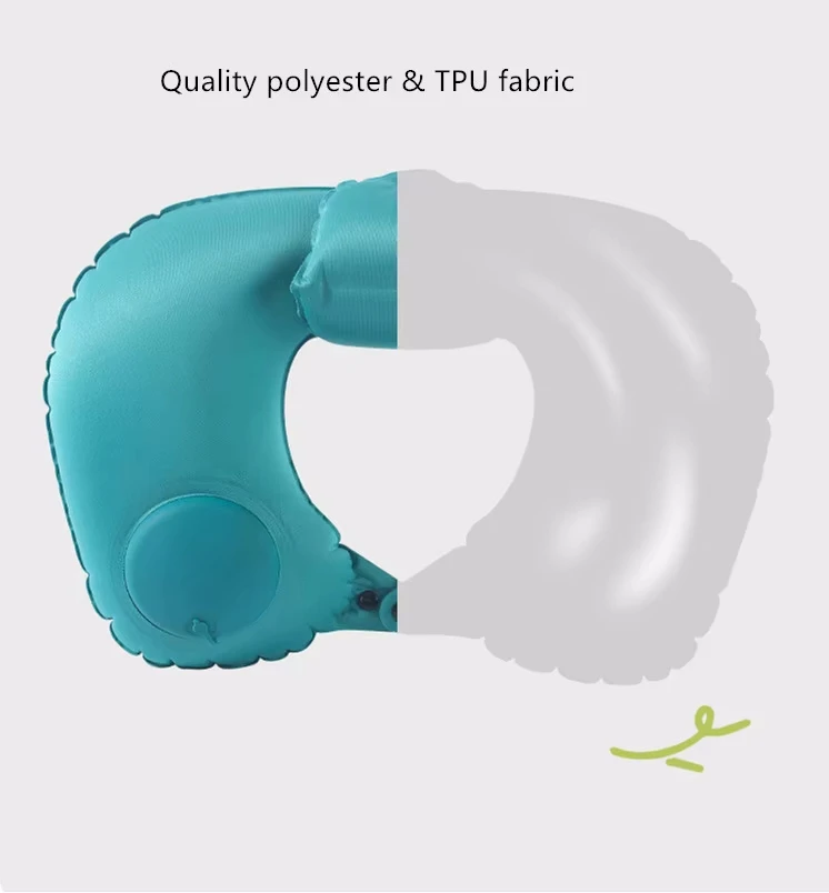 Soft Inflatable Bath Neck Pillows Headrest Blow Up Neck Support Air Pillow Airplane Sleeping