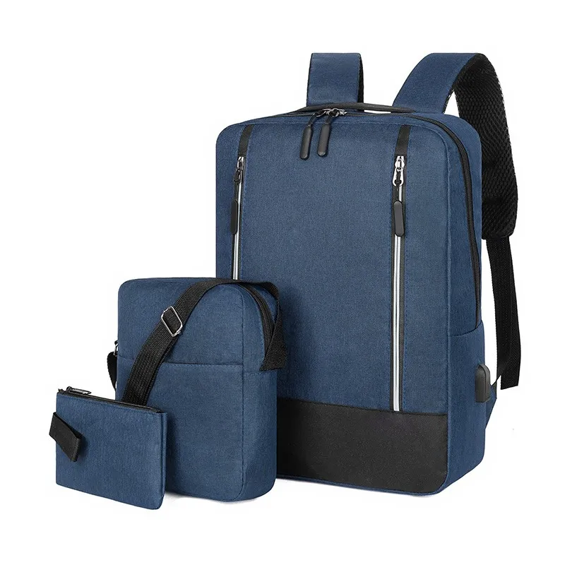 Promotional Waterproof Laptop Backpacks 3-Piece Set Business Backpack School Bag