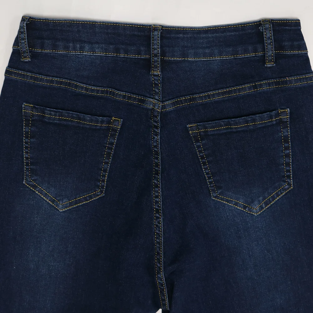 Custom Street Trend Fashion Skinny Worn Out Little Pants Lettered Jeans Women Zipped Button Denim Shorts