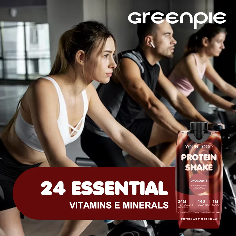 Greenpie Custom Flavor High Protein Support Sports Nutrition Ready to Drink Pre-workout Whey Protein Shake
