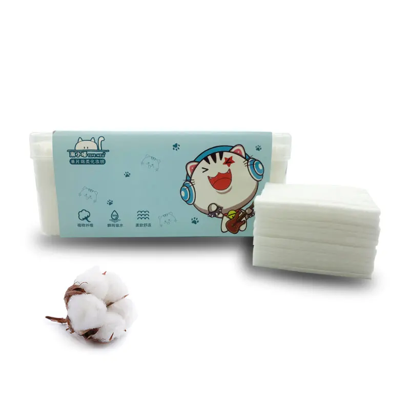 Customized Disposable Makeup Remover Organic Cotton Pads