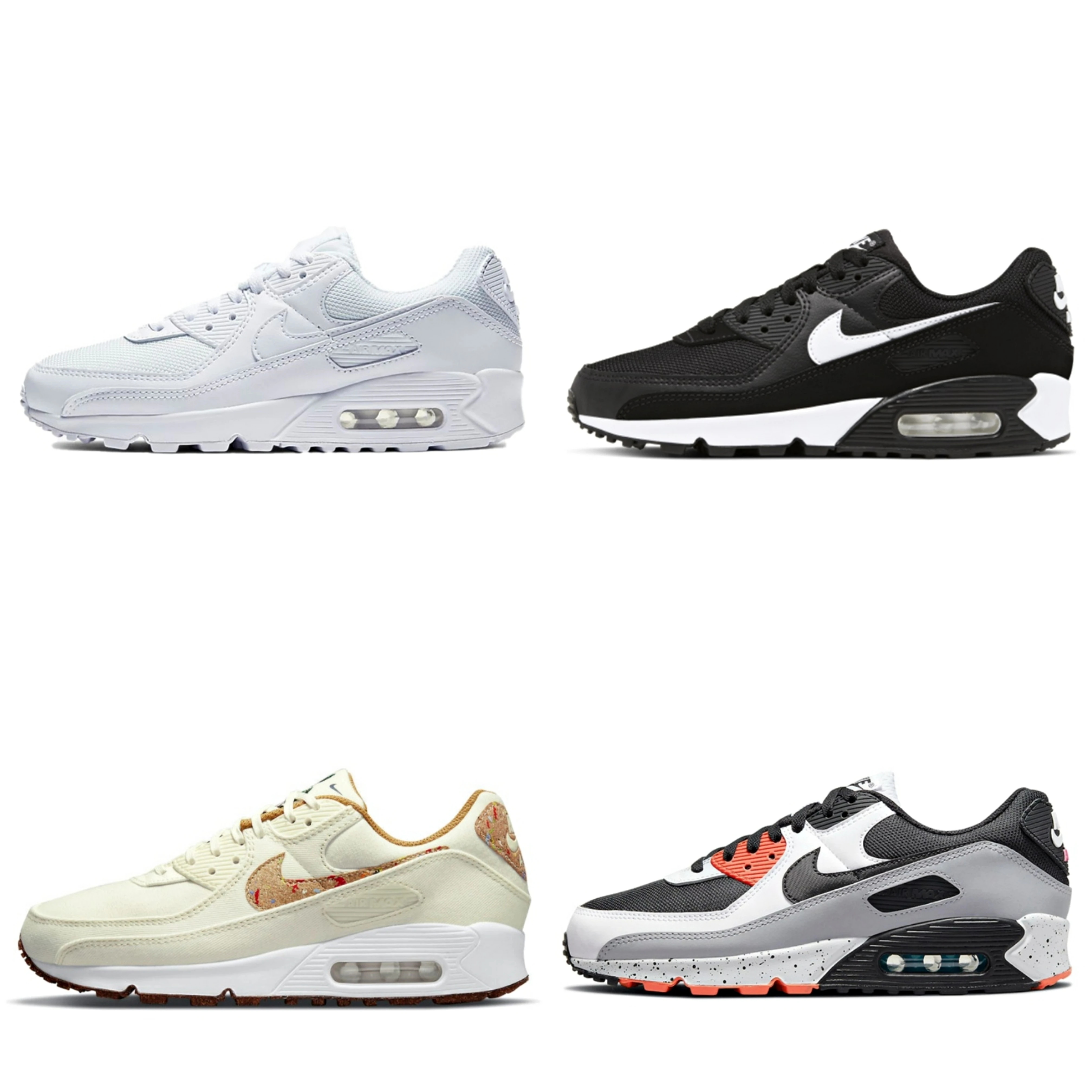 Оригинальная брендовая популярная обувь Nike Air Max 90 из кожи с воздушной подушкой спортивная баскетбольная для бега в стиле
