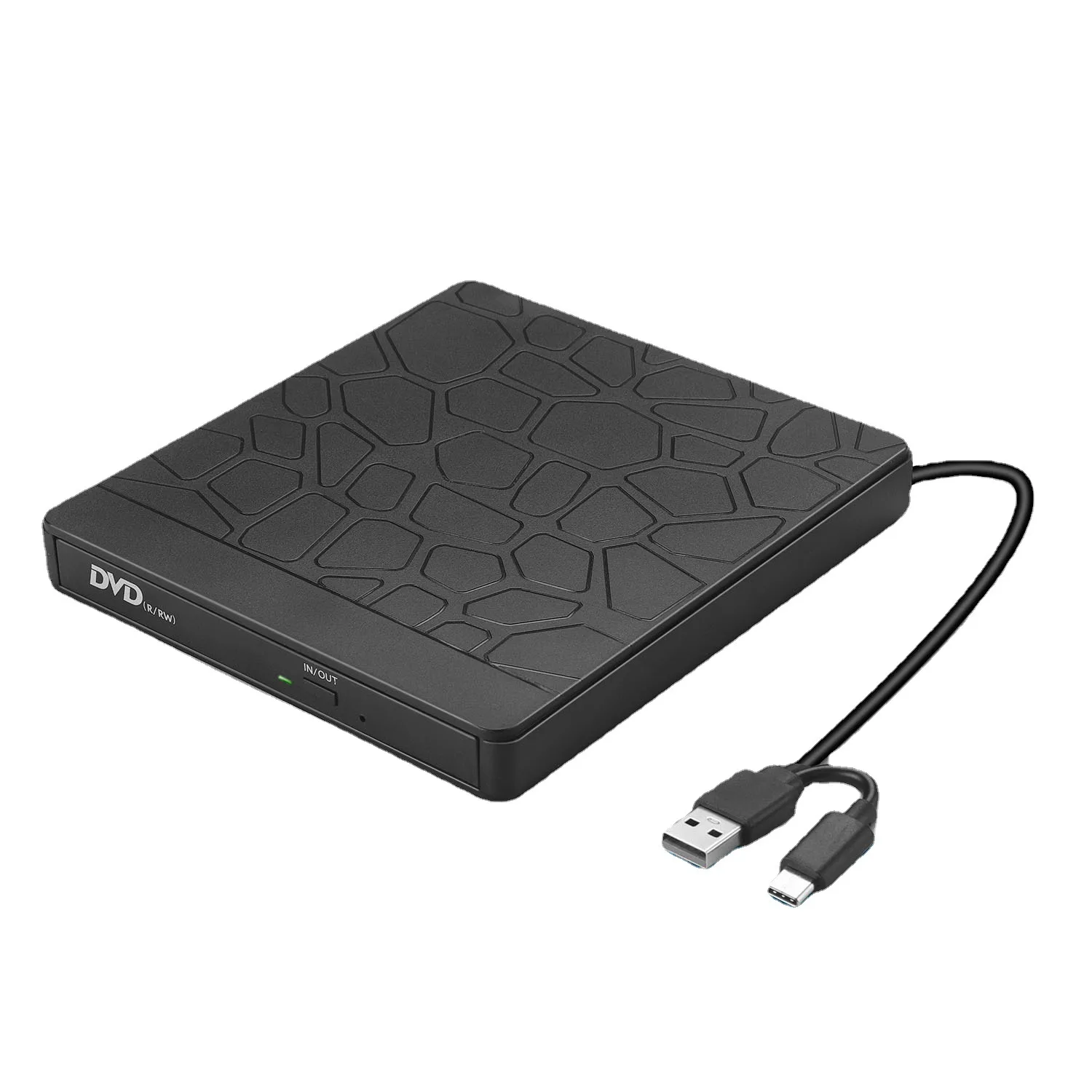 USB3.0 computer external optical drive multi functional Dvd burner to read U disk, SD TF card Type C hub RW Slim Drive