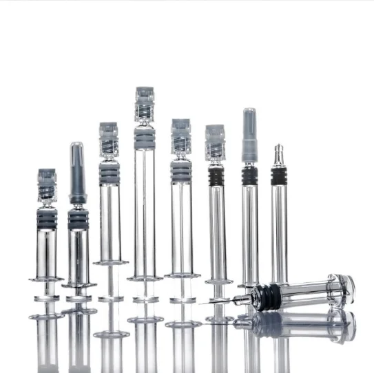 HOMAY wholesale 1ml 2.25ml  5ml borosilicate prefilled luer lock glass syringe