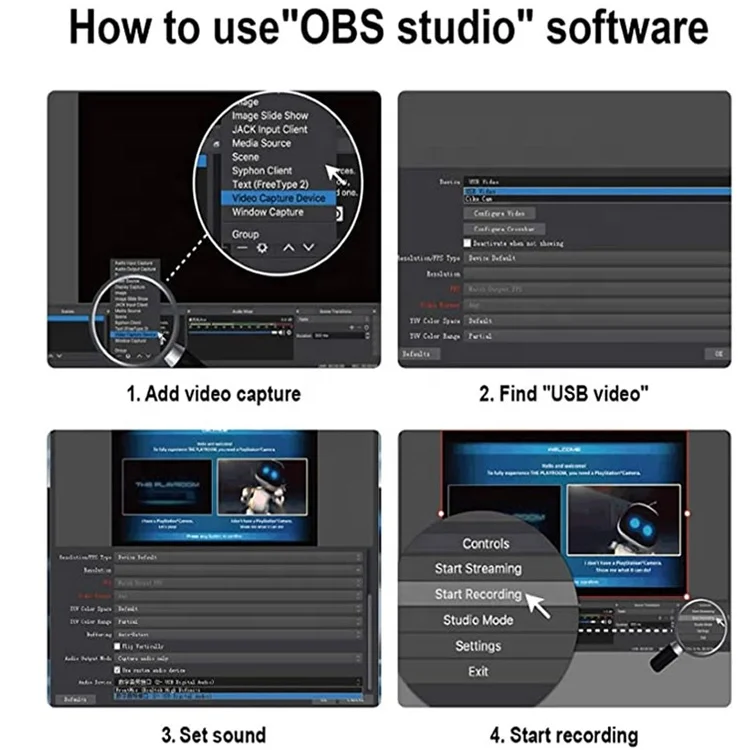 
USB 2.0 Audio Video Capture 1080 60Hz HD 