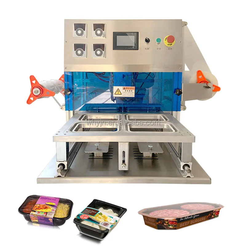 High Quality  Food Tray Sealing Packing Machine Plastic Aluminum Foil Manual Heat Sealing Machine Manual Tray Sealer