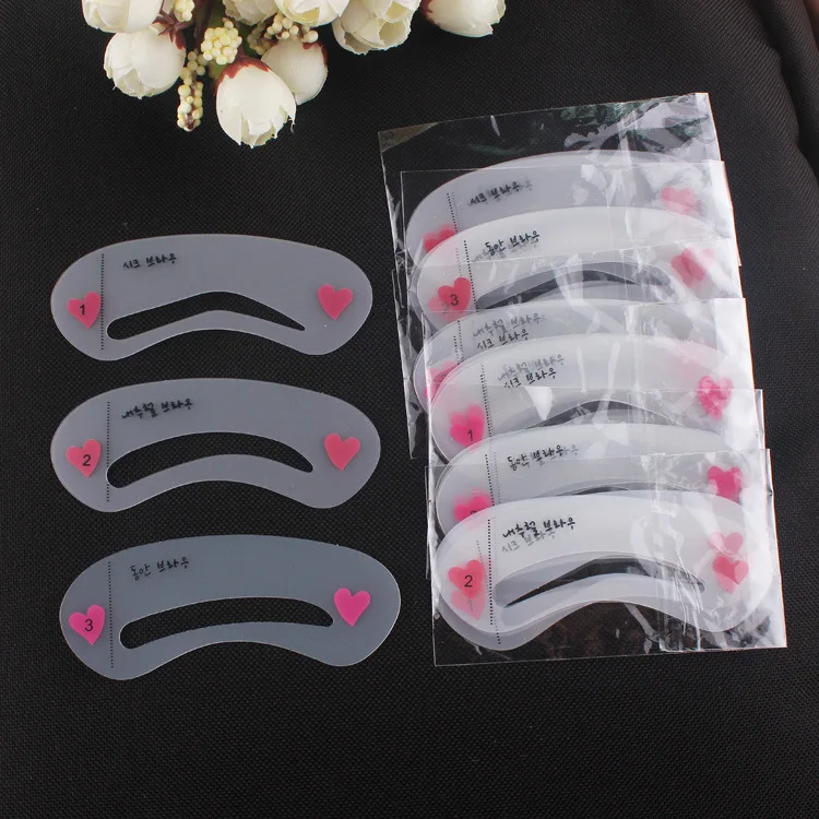 Korea Eyebrow Fixing Lazy Natural Silicone Eyebrow Card Thrush Assistance Word Eyebrow Stencil Shape Card