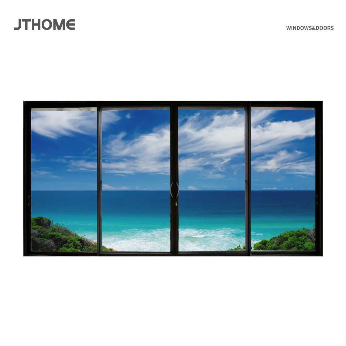 JTHOME Manufacturer Supplier Patio Door Custom Patio Sliding Door Exterior Aluminum Sliding Doors