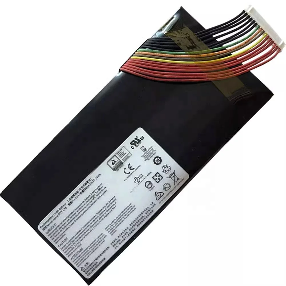 BTY-L78 rechargeable batteries replace For MSI GT62VR 6RD GT73 GT73VR GT83VR GT80 GT80S GT83 14.4V 5225mAh laptop li-ion battery