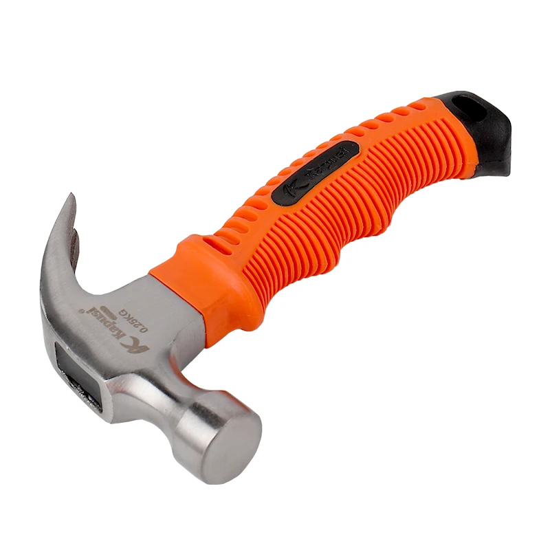 KAPUSI K-0375 Small Forged Steel Head Claw Hammer with Non-Slip Handle for Industrial Work Carbon Steel Nail Starter for Camping