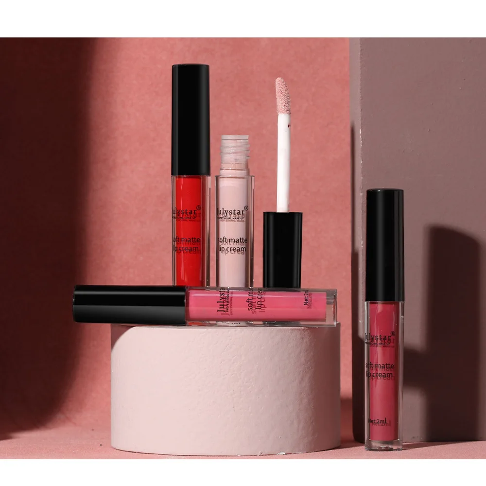 Fashion And Popular Liquid Lipstick Matte Lip Gloss Long-Lasting Lip Glaze Female Waterproof Own Brand Makeup