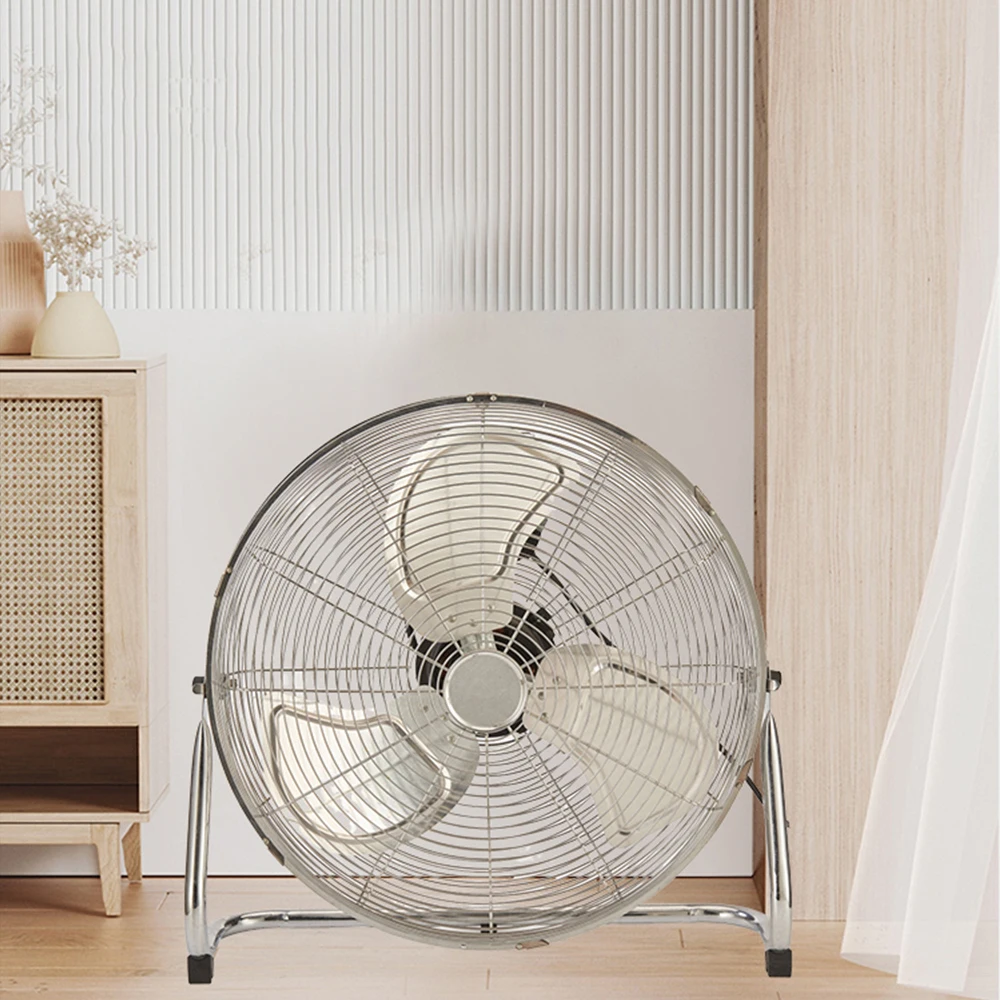 Заводской производитель Мощный охлаждающий вентилятор высокоскоростные Металлические Лопасти 3 цвета хромированная сетка 18 дюймов Электрический напольный для продажи