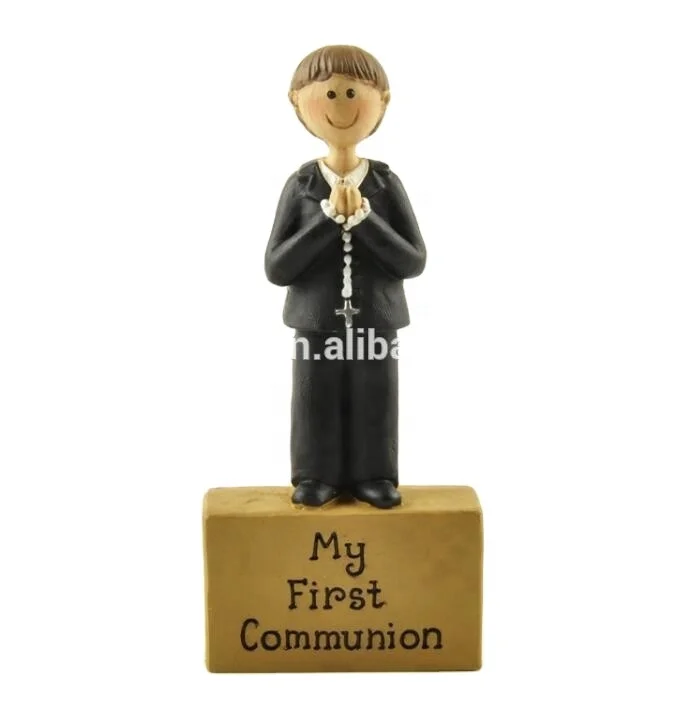 My first communion Polyresin Praying Boy Figurine