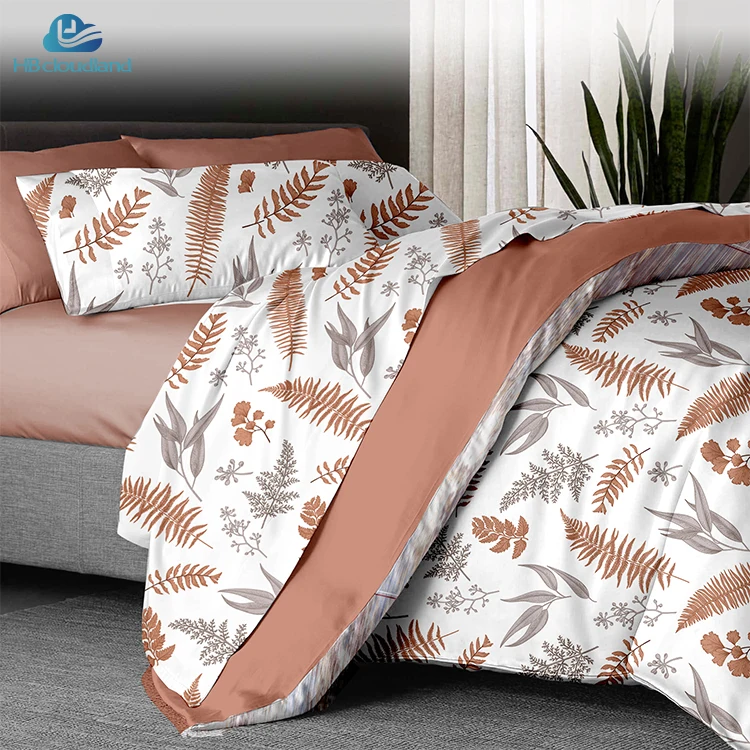 Cloudland Rikki Printed Designer 100% Bed Sheet Cotton Duvet Cover Sets Luxury Bedding Set Pillowcase Queen 3 Pieces