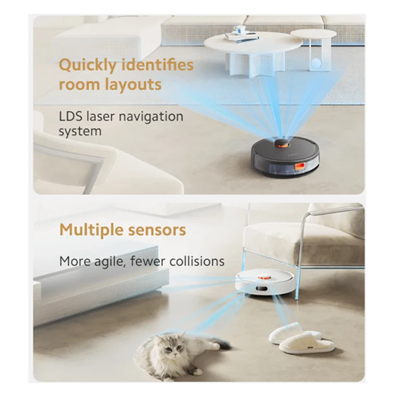 Xiaomi Robot Vacuum S20 Robot Aspirapolvere Lavapavimenti Stazione Smart All-in-one Aspirazione 5000Pa Navigazione Laser 3D