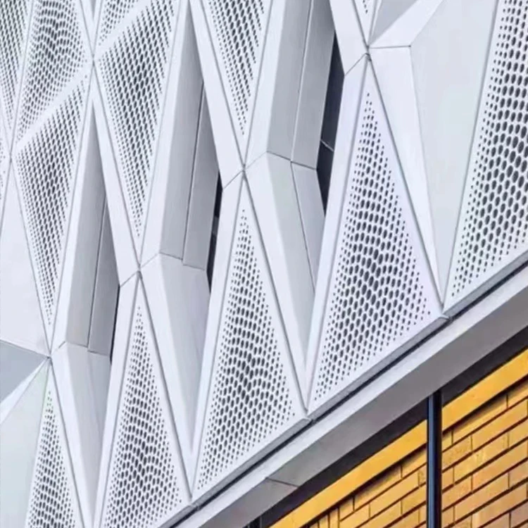 China Hot Selling Punched Aluminum Metal Mesh Veneer Decoration Curtain Wall Metal Mesh System
