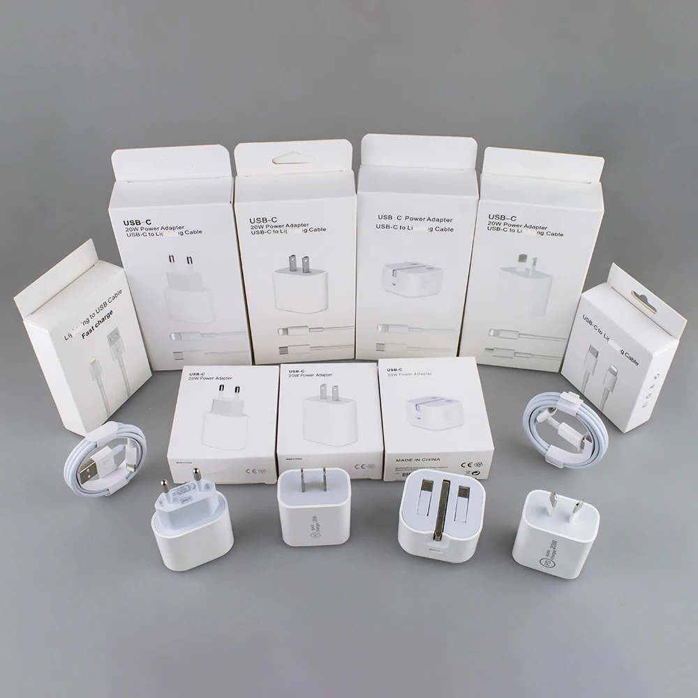 Original For iPhone 12 13 14 Pro Fast Charging 20 Watt Usb-c Power Adapter 20W PD Fast Charger For Apple
